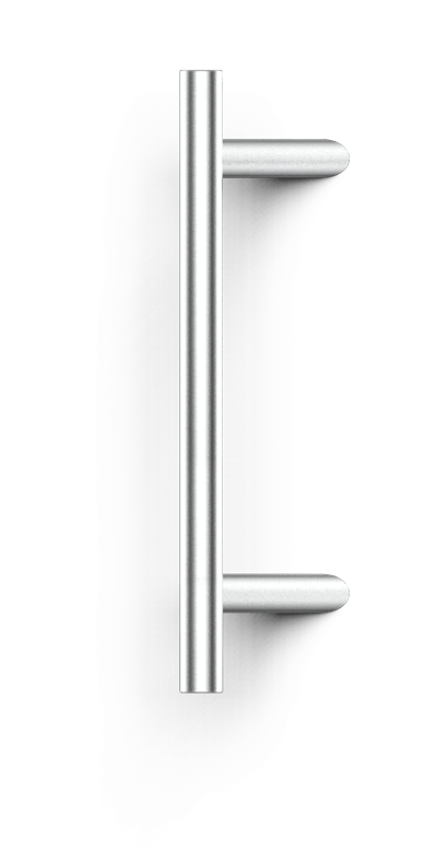 Bar handle with sloping support