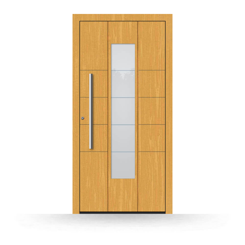 Wooden front door model Denver exterior view