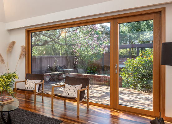 Wood French doors