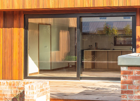 Tilt and slide patio doors wood-alu