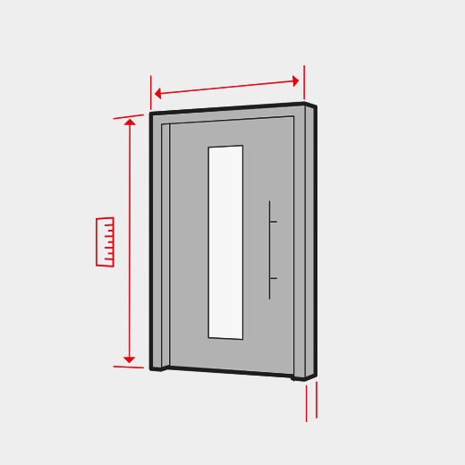 Measure front door