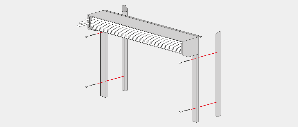 Top mounted roller shutter with motor