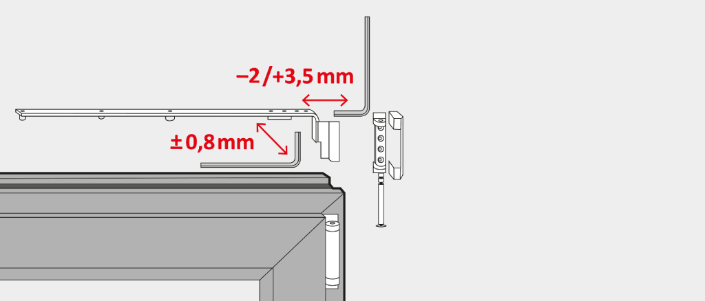 Adjust a patio door laterally