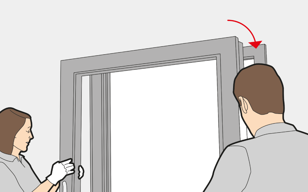 Fit a patio door sash