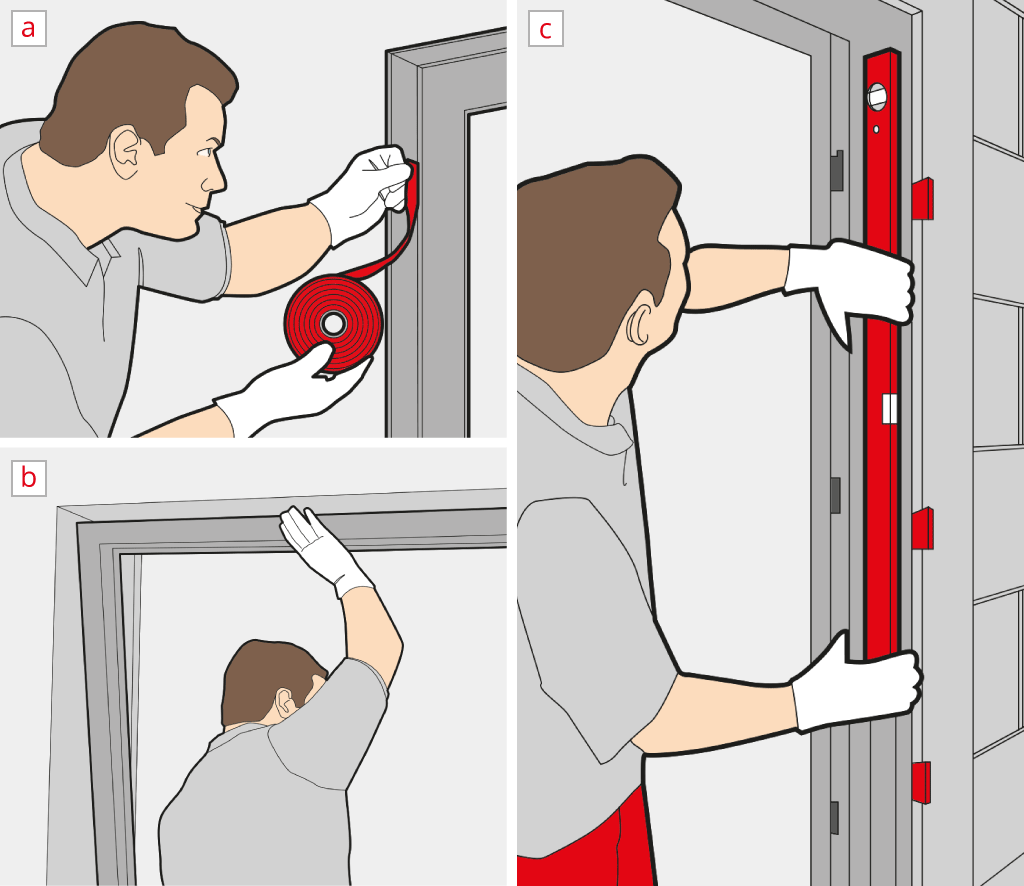 Install a French door - Insert and align the frame