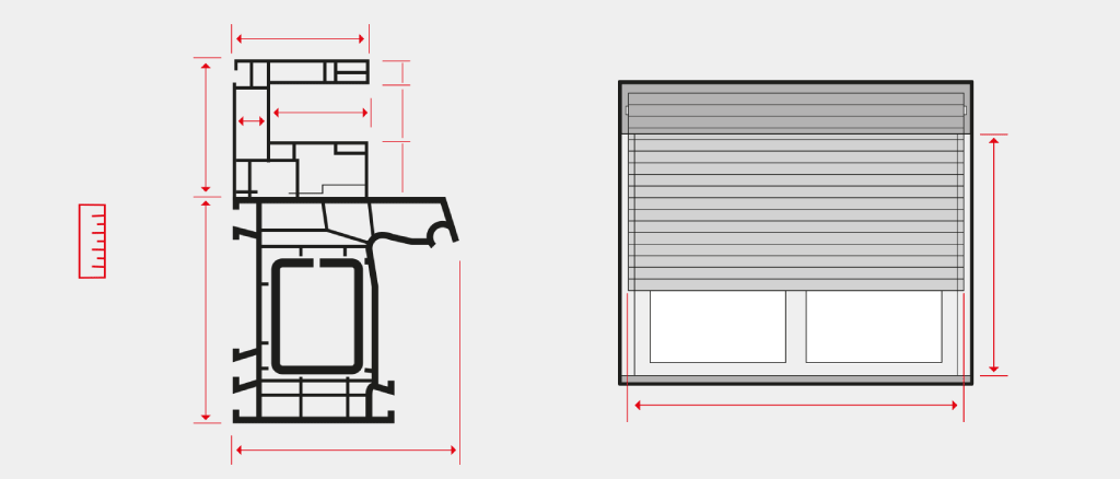 Measure roller shutters