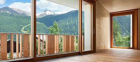 Energy efficient wooden french sliding door