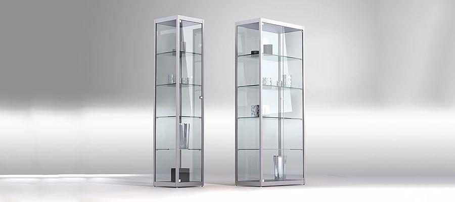 Vitrine made of float glass