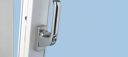 Lockable patio door handle