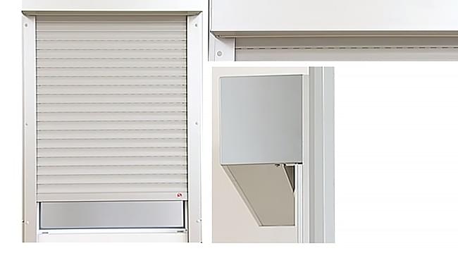 Front mounted shutters