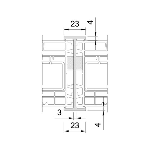 uPVC coupling profile